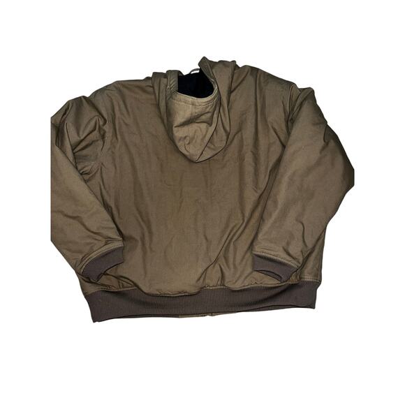 Carhartt Quick Duck quilted brown men's hooded coat men plus size 2Xl heavy coat - Picture 2 of 11